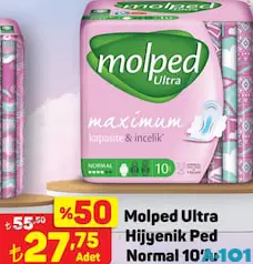 MOLPED ULTRA HİJYENİK PED NORMAL 10'LU